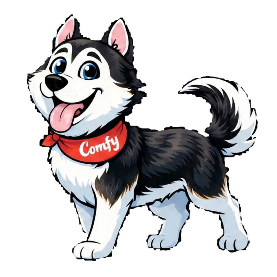 Comfy, the TemperaturePro Saskatoon husky mascot