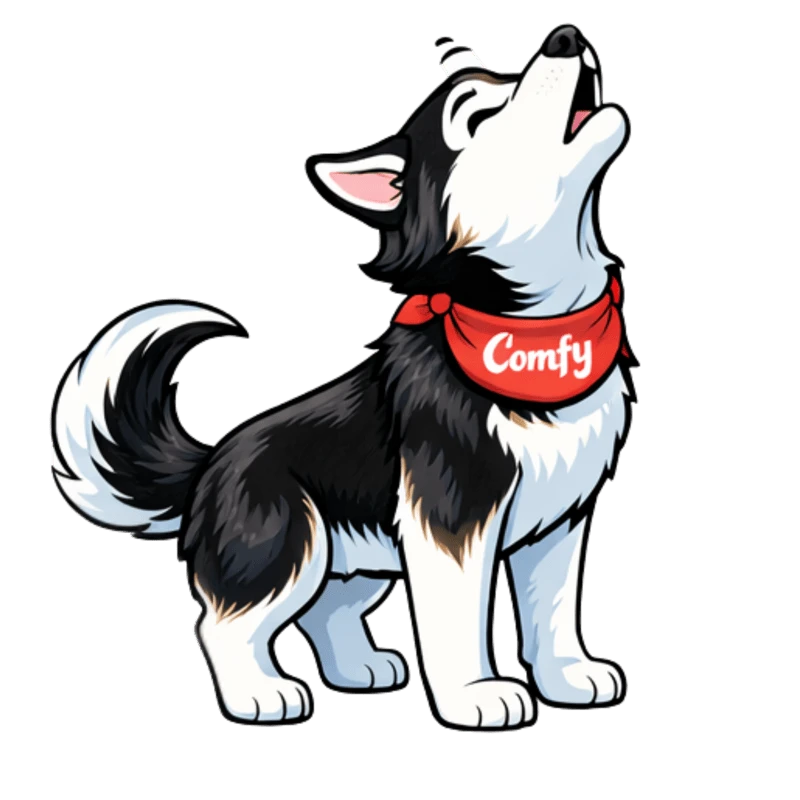 Comfy, the TemperaturePro Saskatoon husky mascot, howling a hello